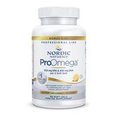 Nordic Naturals frasco frontal mostrando 90 cápsulas y beneficio de pureza