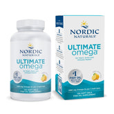 Nordic Naturals frasco delantero mostrando 120 cápsulas y beneficio de concentración alta