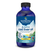 Nordic Naturals frasco frontal mostrando la marca y beneficios, confianza y pureza
