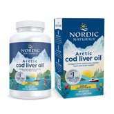 Nordic Naturals frente del envase que muestra el sabor limón y beneficios