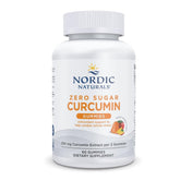 Nordic Naturals frasco frontal con gominolas mango, fácil de identificar y práctico