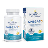 Nordic Naturals frasco frontal mostrando 60 cápsulas, beneficio soporte diario