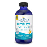 Nordic Naturals vista frontal del envase mostrando dosis y sabor limón