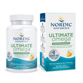 Nordic Naturals envase frontal mostrando cápsulas y sabor limón, aporta omega‑3 vegetal