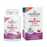 Nordic Naturals frente del envase mostrando beneficios y sabor fresa