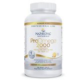 Nordic Naturals frente del envase mostrando concentración y sabor limón