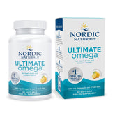Nordic Naturals frasco frontal mostrando 60 cápsulas y beneficio de pureza
