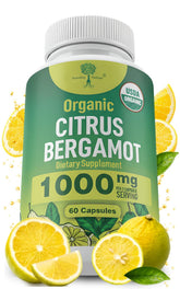 Nourishing Nutrients envase frontal mostrando suplemento bergamota, confianza visual