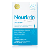 Nourkrin envase frontal mostrando la marca y beneficio de soporte capilar