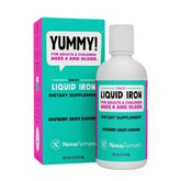NovaFerrum frasco frontal mostrando etiqueta y beneficio de sabor amable
