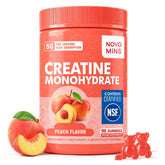 Novomins Nutrition frasco frontal mostrando gominolas veganas y dosis