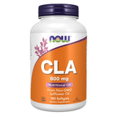 NOW Foods envase frontal de NOW CLA 800 mg mostrando cantidad y marca