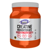 NOW Foods envase frontal de creatina monohidrato, muestra pureza y confianza