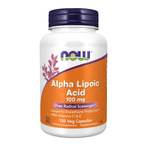 NOW Foods envase frontal de Alpha Lipoic Acid 100 mg muestra ingredientes y beneficio antioxidante