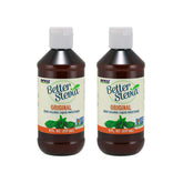 NOW Foods botella frontal pack de 2 mostrando etiqueta y beneficio sin calorías