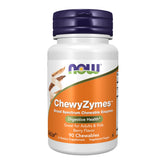 NOW Foods ChewyZymes frente del empaque muestra sabor berry y beneficios digestivos