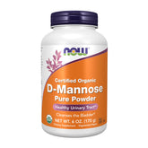 NOW Foods envase frontal D-mannosa, presentación 6 oz, confianza de calidad