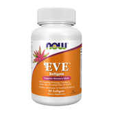 NOW Foods envase frontal mostrando 90 softgels y beneficios de fácil ingestión