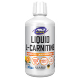 NOW Foods frasco frontal mostrando tamaño y sabor cítrico, beneficio dosificación fácil