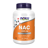NOW Foods frasco frontal de NAC 1000 mg que muestra presentación y cantidad