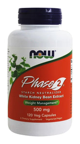 NOW Foods Phase 2 frasco delantero mostrando etiqueta y cantidad
