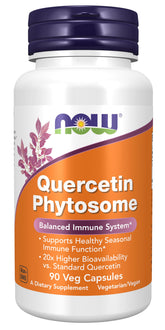 NOW Foods frasco frontal del Quercetin Phytosome 250 mg, envase claro y confianza