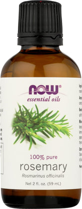 NOW Foods botella frontal de romero, aroma puro y energético