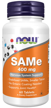 NOW Foods frasco frontal del producto mostrando 60 tabletas y beneficios