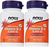 NOW Foods frontal del frasco con pack doble y visión clara del envase y cantidad