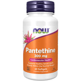 NOW Foods frasco frontal de pantethine 300 mg mostrando presentación y beneficio
