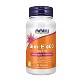NOW Foods frente del envase mostrando Sun-E 400 y beneficios clave