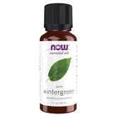 NOW Wintergreen frontal botella mostrando envase y tapón seguro