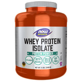 NOW Foods envase frontal de Whey Protein Isolate, clara información de proteína