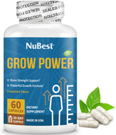 NuBest Grow Power vista frontal del envase mostrando formulación y beneficio óseo
