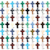 Nuenen paquete de 75 cruces de cristal mostrando cantidad y colores variados, ideal para proyectos