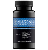 Nugenix envase frontal mostrando diseño y beneficio de control de estrés