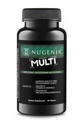Nugenix frente del empaque mostrando envase y beneficio de soporte masculino