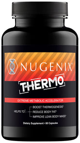 Nugenix Thermo frente del empaque mostrando la etiqueta y beneficios