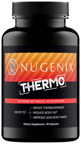 Nugenix Thermo frente del envase mostrando diseño y beneficios