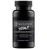 Nugenix Total-T frente del paquete mostrando diseño y beneficio de soporte hormonal