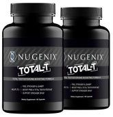 Nugenix Total-T vista frontal del envase para identificación y confianza