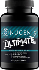 Nugenix Ultimate frente del envase mostrando presentación clara y confianza