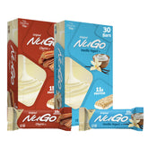 NuGo barrita frontal mostrando envoltorio y beneficio proteico