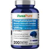 NusaPure vista frontal del frasco mostrando etiqueta clara y beneficios
