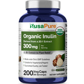NusaPure frasco frontal mostrando etiqueta clara y beneficios