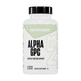 NutraBio bote frontal del suplemento Alpha GPC 300 mg mostrando calidad