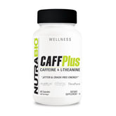 NutraBio CaffPlus frontal muestra envase y energía sostenida