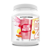 NutraBio envase frontal mostrando sabor Strawberry Lemonade y claridad refrescante