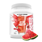 NutraBio frasco frontal con sabor Watermelon Breeze y apariencia clara, refrescante