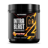 NutraBio Intra Blast frente del envase mostrando diseño y beneficios